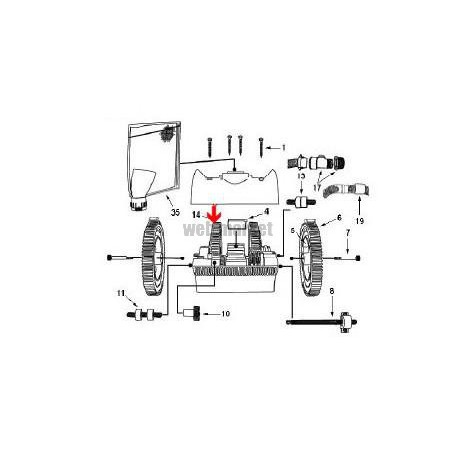 Pneu pour carrelage sans ergot de robot Victor