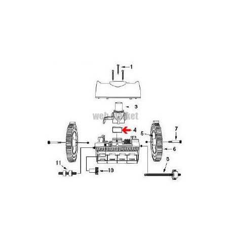 Ailette de turbine de robot Victor, les 6