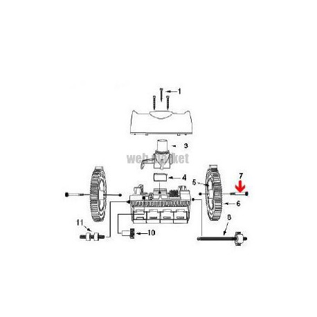 Vis d axe de roue de robot Victor ( Dispo épuisement Stock )