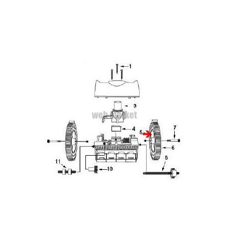 Roue nue de robot Victor