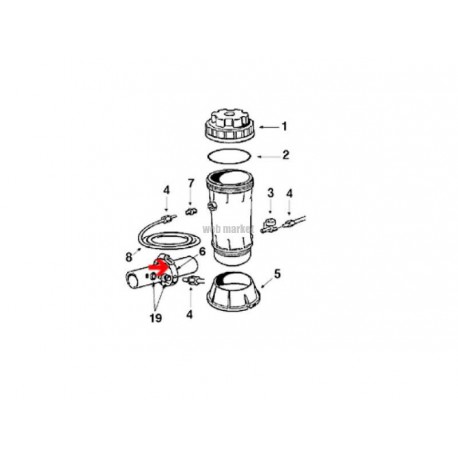 Collier de serrage chlorinateur Hayward CL110-220