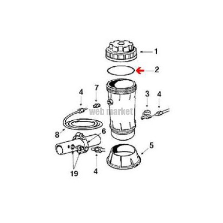 Joint de couvercle de chlorinateur CL110