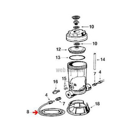 Tuyau de chlorinateur Hayward CL110-220 (2,60m)