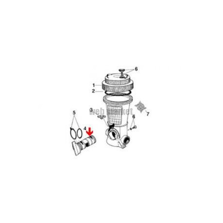 Vanne réglage + joint de brominateur Saniking 940
