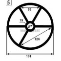 Joint étoile de vanne Hayward 7SP715 (Ø161mm)