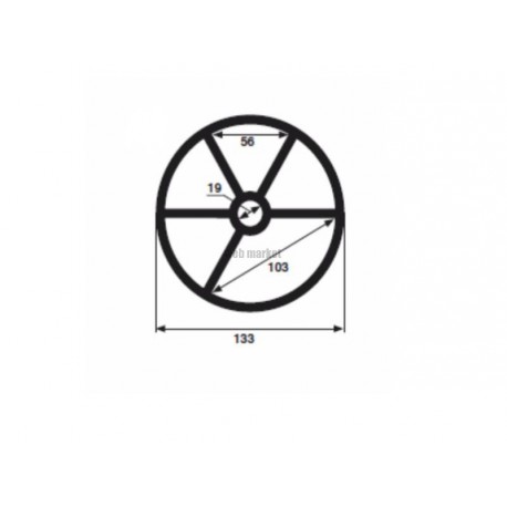 Joint étoile de vanne Praher 1"1/2 (Ø133mm)