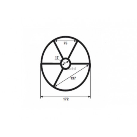 Joint étoile de vanne Praher 2" (Ø172mm)