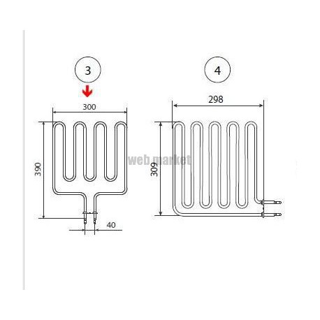 Résistance de poêle de sauna, 2kW