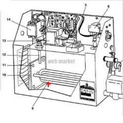 Résistance 9kW de générateur de vapeur MS400 tri ( Frais/Délai supp à prévoir )