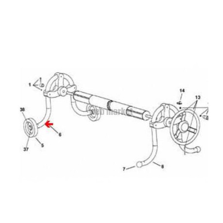 Pied de rechange côté roue pour Oméga ( Dispo épuisement Stock )