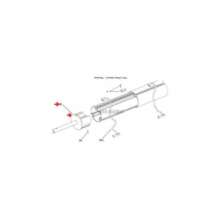 Embout d axe pour enrouleurs Oméga-G-10-Aquaroll