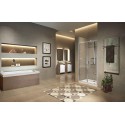 Paroi de douche Lunes 2.0 B 114 extensible 114 - 120 cm verre trempé transparent chromé Réf. LUNB114-1K