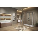 Paroi de douche Lunes 2.0 2PH 138 GA extensible 138 - 144 cm verre trempé transparent silver Réf. LUN2PH138S-1B