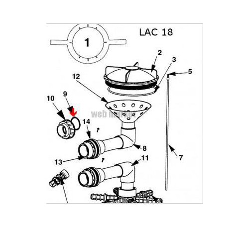 Joint plat d union 1" 1/2 Lacron, les 2 (40x10mm)