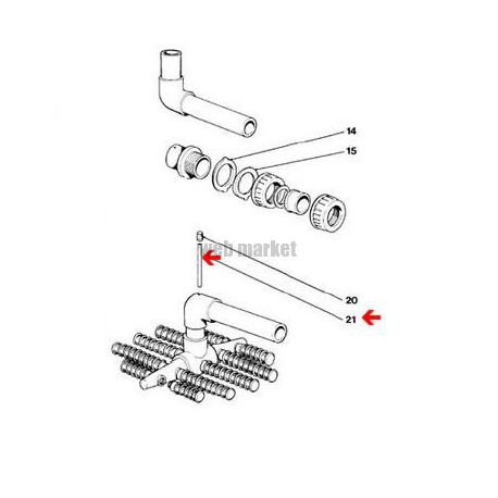 Tube de purge d air Lacron 24 (50cm)