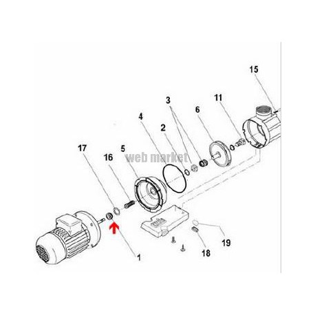 Joint en "V" de pompe Speck FA 42/11 (Ø16mm) ( Dispo épuisement Stock )