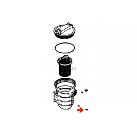 Boulons, rondelles Ø8mm préfiltre pompe P2R-4R, 4