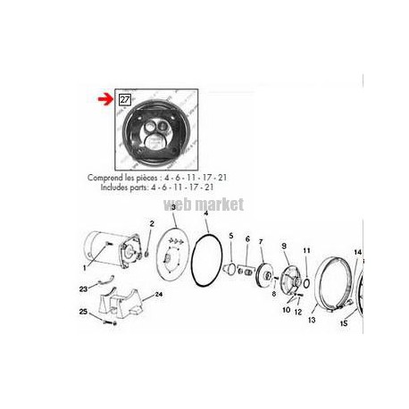 Kit joints + Garniture de pompe Starite P2R