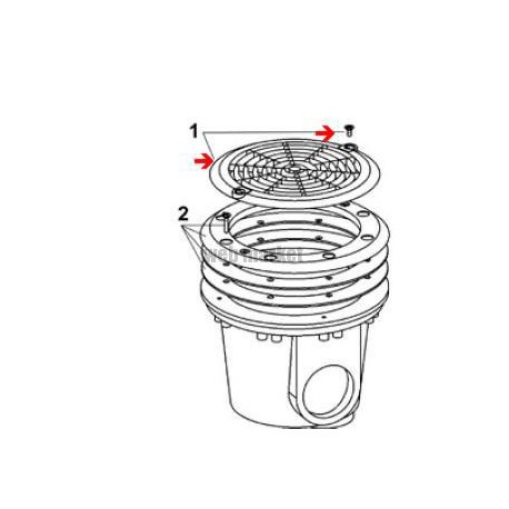 Grille et vis / Bonde de fond BL211-BB210, blanc
