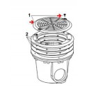 Grille et vis / Bonde de fond BL211-BB210, blanc