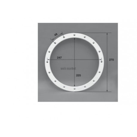 Bride, joints, vis / Projecteur PL84, les 2, blanc