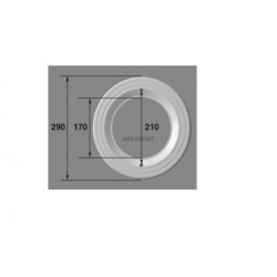 Collerette, vis/Projecteur PL84V, les 2, blanc