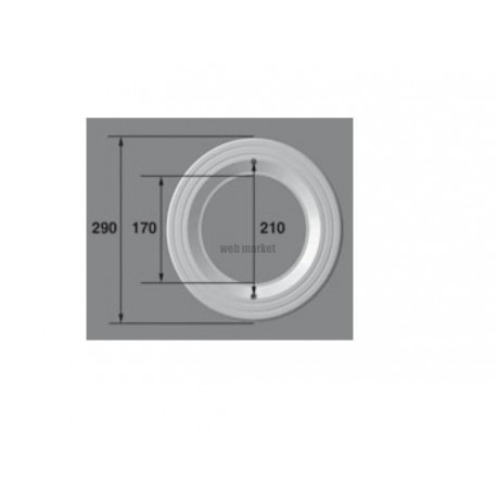 Collerette, vis/Projecteur PL84V, les 2, blanc