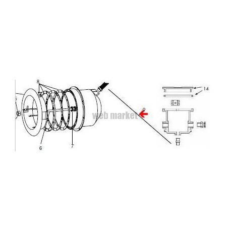 Gaine de projecteur + raccord de boîte BC84, les 2