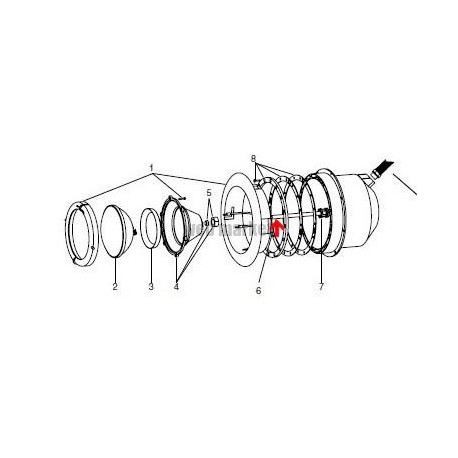 Câble 2300 mm + serre-câble pour projecteur, les 2