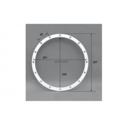 Bride, joints, vis / Projecteur PL96, les 2, blanc