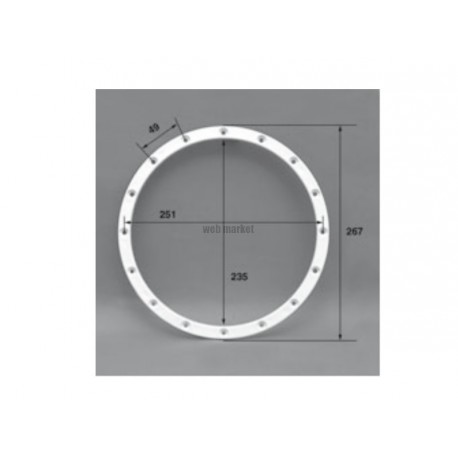 Bride, joints, vis / Projecteur PL96, les 2, blanc