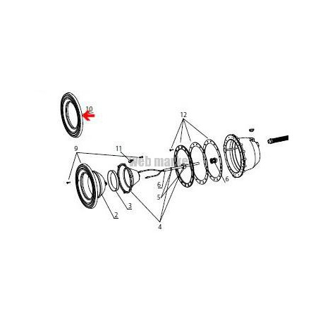 Collerette, vis/Projecteur PL84V, les 2, noir
