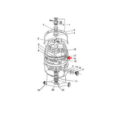 Joint de cuve filtre Nautilus Ø ext 52cm ( Dispo épuisement Stock )