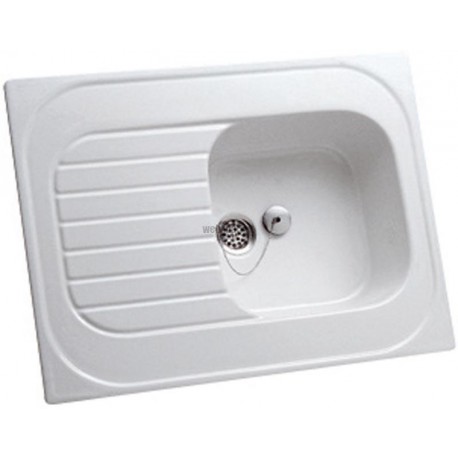 Evier REDON 1 cuve 1 égouttoir 100x60 blanc réf. 692000000
