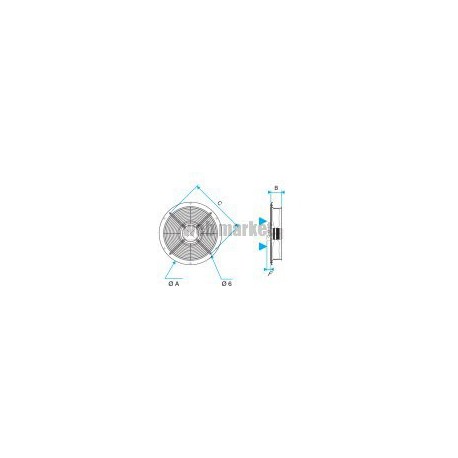ALDES Grille de protection pour ventilateur HELICA 200/250/300/350
