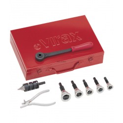 Coffret de piquage T-RAX avec 5 outils de diamètre 12 à 22mm 252730