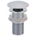 Bonde de lavabo à clapet digiclic - sans trop plein - laiton chromé - Ø sortie 1”1/4