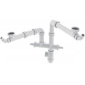 Tubulure play + plug 2 bacs avec siphon connectic Réf 78050000100