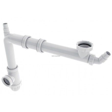 Tubulure play + plug 1 bac avec siphon connectic Réf 78060000100