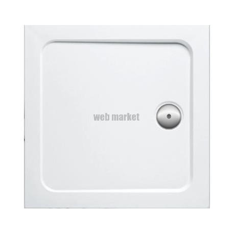 Receveur FLIGHT carré extra-plat 100 x 100 x 4 cm avec revêtement antidérapant, blanc Réf. E62462-F-00