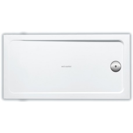 Receveur FLIGHT rectangulaire extra-plat 140 x 90 x 4 cm avec revêtement antidérapant, blanc Réf. E62481-F-00