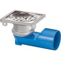Siphon sol inox orientable 360, 96x96mm, grille à trous ronds réf 2112710
