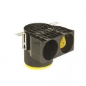 Manchette Optiflex courte D125 coudée à 90° avec 2 piquages pour conduit D90