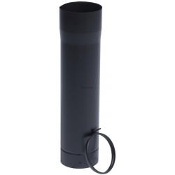 Tuyau rigide. télescopique avec bague de réglage Email Mat Acier émaillé diamètre : 180 Lg : 500 mm Bois / Fioul / Gaz réf. 3