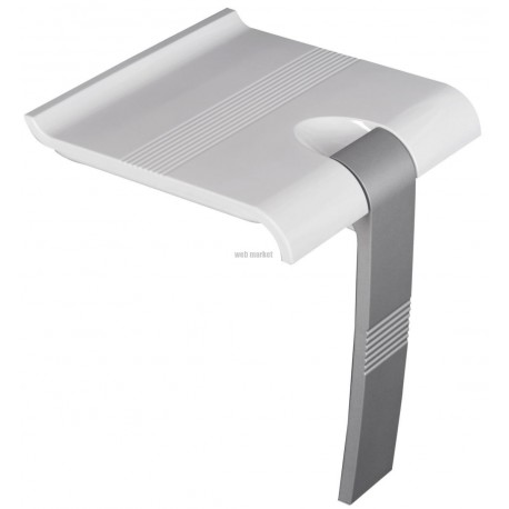 Siège de douche ARSIS escamotable Blanc & Gris mat Réf. 047731
