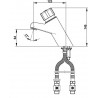Mitigeur de lavabo 4000S BC chromé avec 2 robinets d arrêt réf. 28610