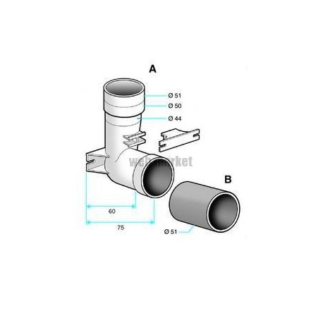 Contre-prise universelle compatible réseaux diamètre 51 mm, 50 mm ou 44 mm