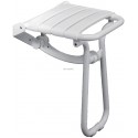 Siège de douche escamotable 38 x 35,5 cm blanc avec béquille automatique réf. 047630