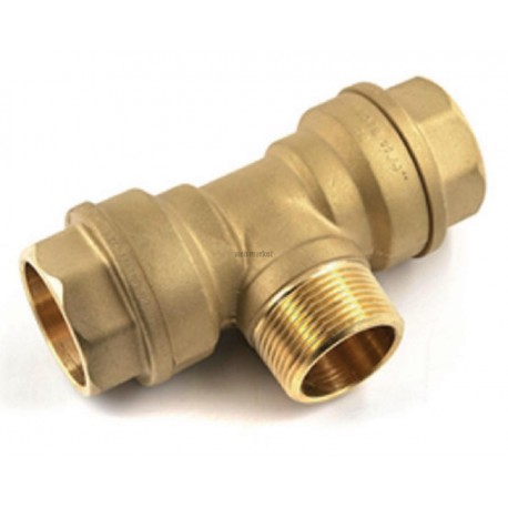Té fileté Type 131 Laiton Mâle diamètre : 20x27 DN : 25 réf. 554254