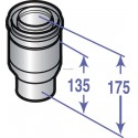 Adaptateur PPS diamètre 60 / 100 sur 80 / 125 MM colis DY708 réf. 84887708